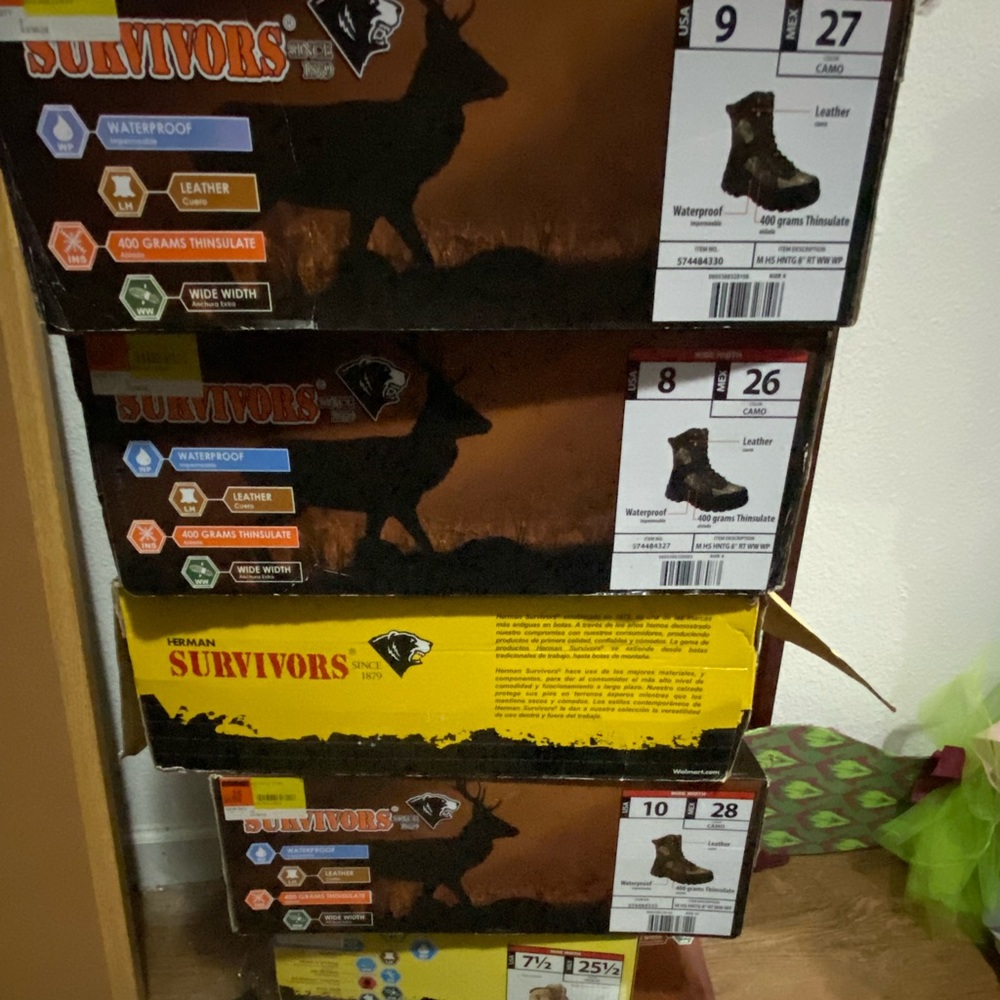 Workboots Bundle various sizes